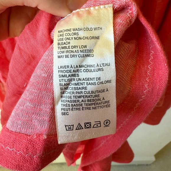 NWT Free People Sea Breeze Sleeveless Tunic Shirt Electropop (Coral) SZ Medium - Picture 3 of 6